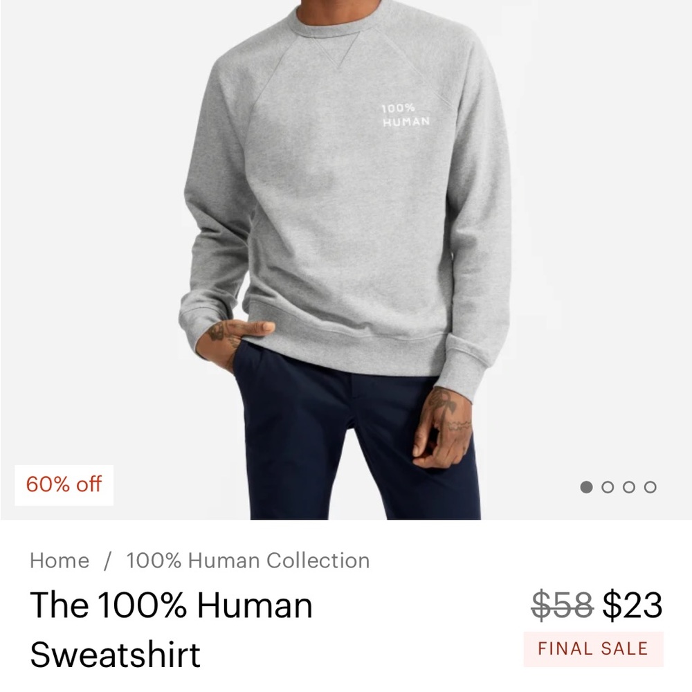 Everlane 100% human unisex crew neck